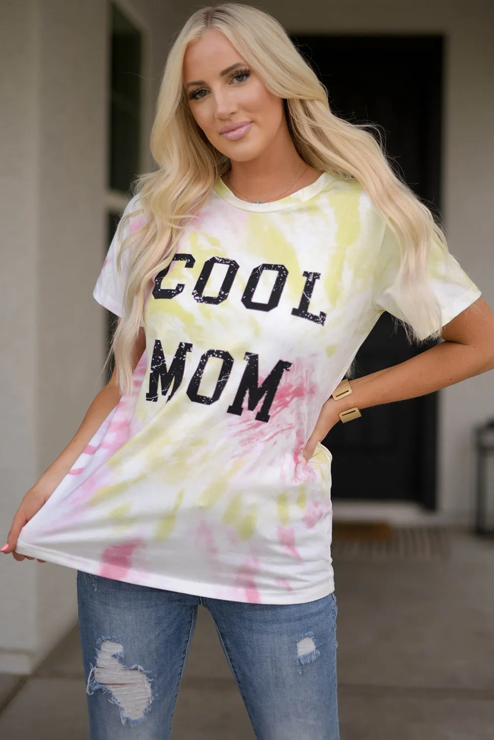 Tie-Dye COOL MOM Tee Shirt