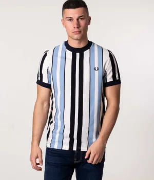 Vertical Stripe Pique T-Shirt