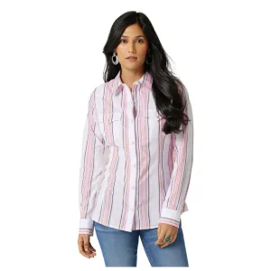 Wrangler Women's Retro Snap White Multicolor Shirt